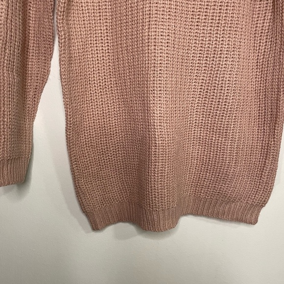SOFT MAUVE V NECK OVERSIZED SLOUCHY SWEATER - Picture 7 of 8